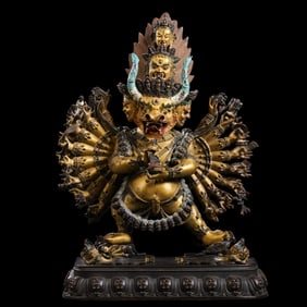 Gilt Bronze Standing Buddha Statue of the Sixth Rank during the Qianlong Period of the Qing Dynasty