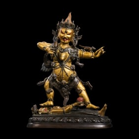 Gilt Bronze Standing Buddha Statue of the Sixth Rank during the Qianlong Period of the Qing Dynasty