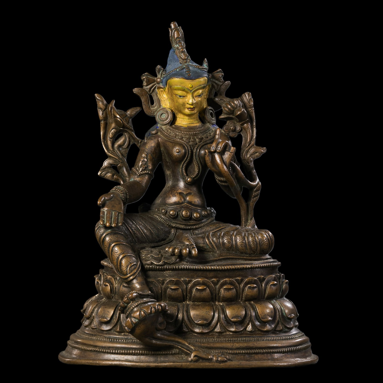 Ming Dynasty bronze seated Buddha statue (1 of 11)