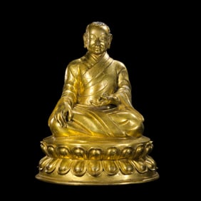 Gilt Bronze Seated Buddha Statue
