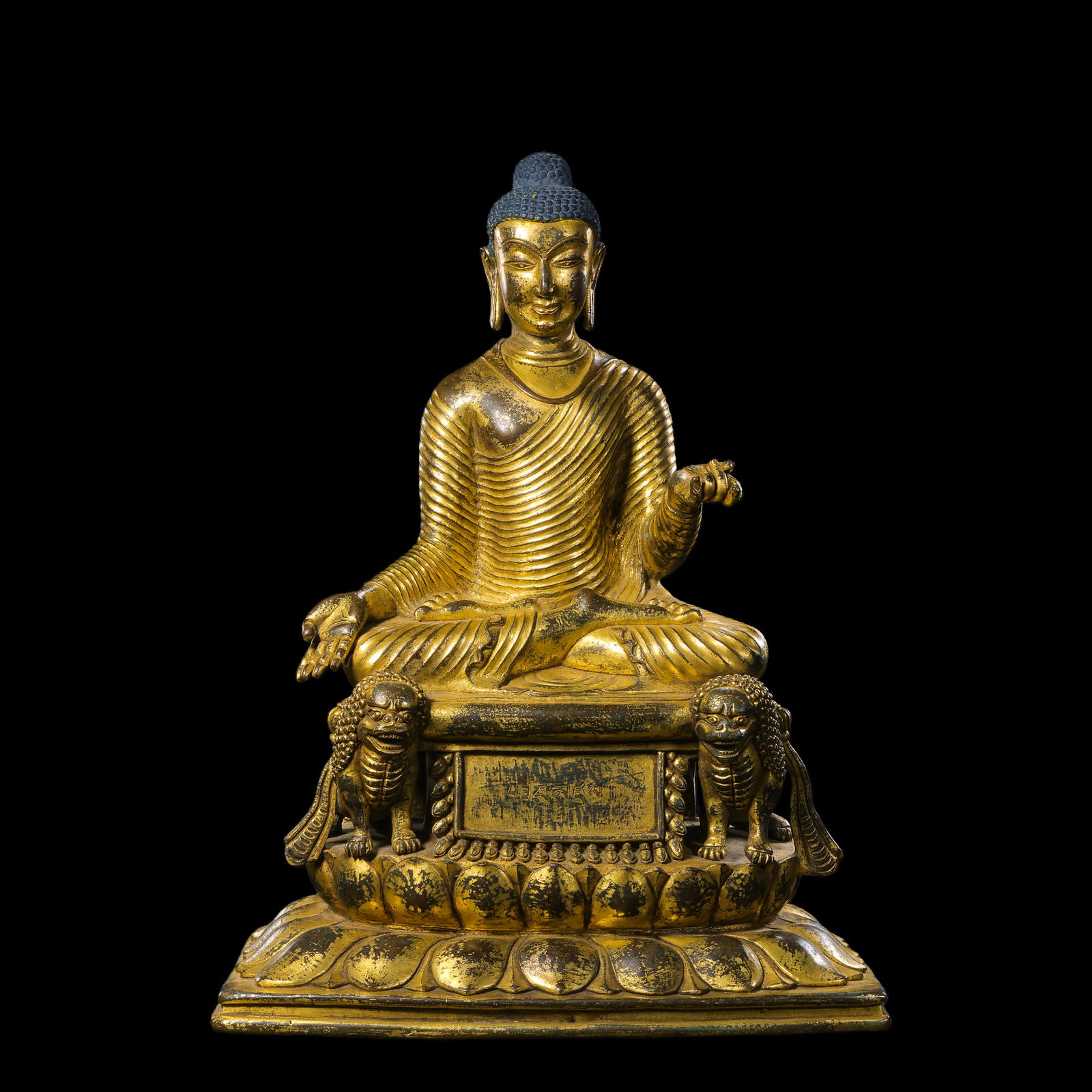Gilt Bronze Seated Buddha Statue (1 of 16)