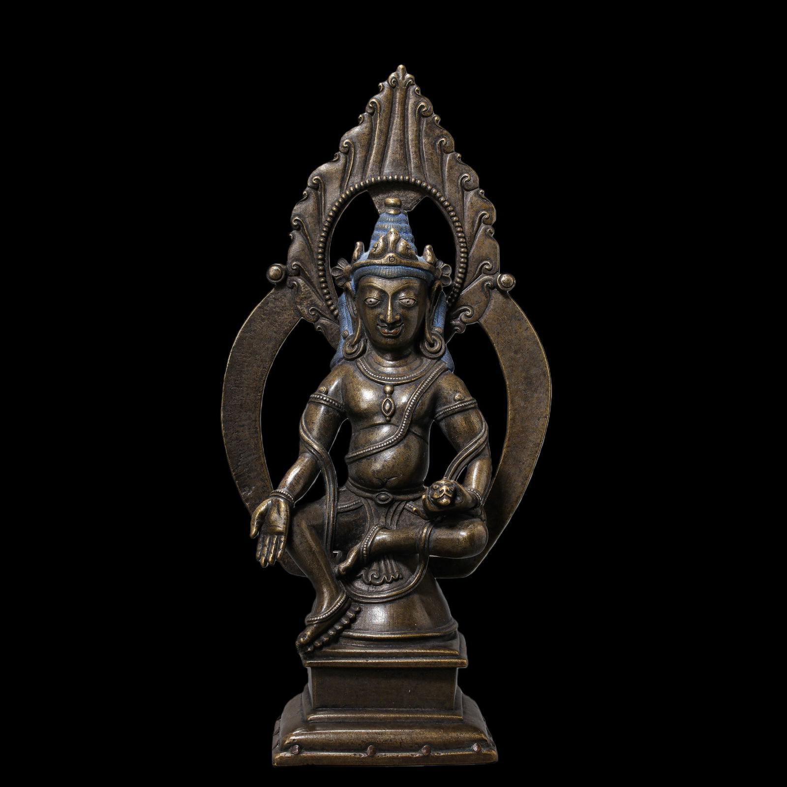 Qing Dynasty Alloy Bronze Seated Buddha Statue (1 of 8)