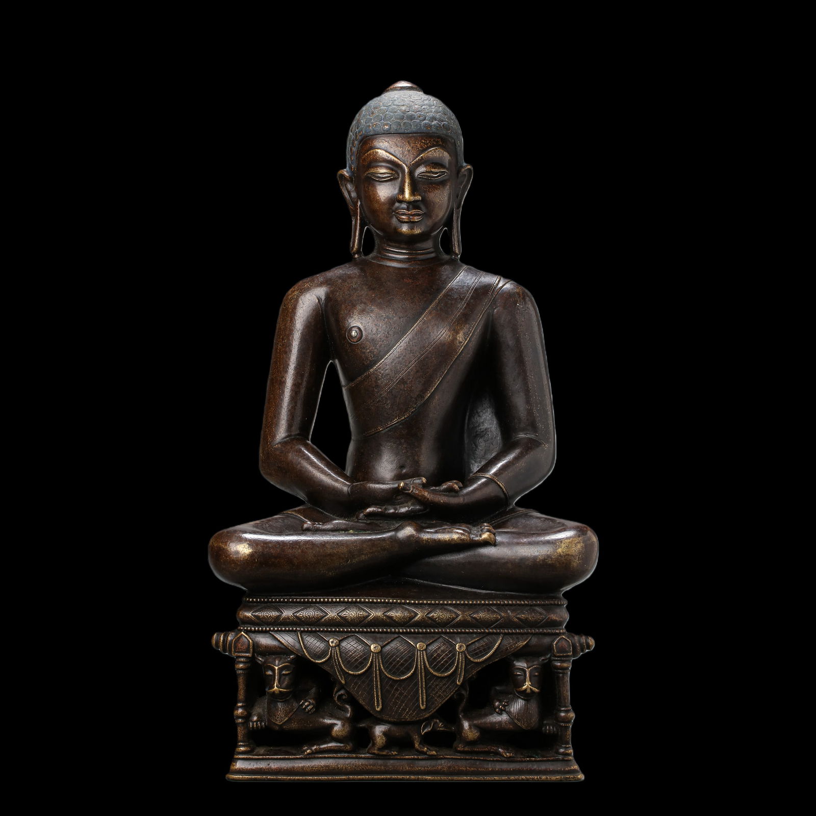 Qing Dynasty Alloy Bronze Seated Buddha Statue (1 of 11)