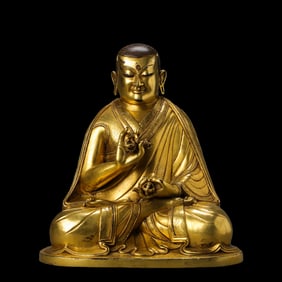 Gilt Bronze Seated Buddha Statue