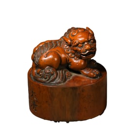 Qing Dynasty sandalwood seal