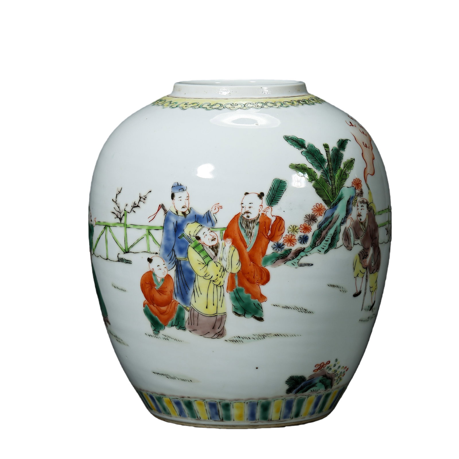 Qing Dynasty polychrome figure jar (1 of 13)