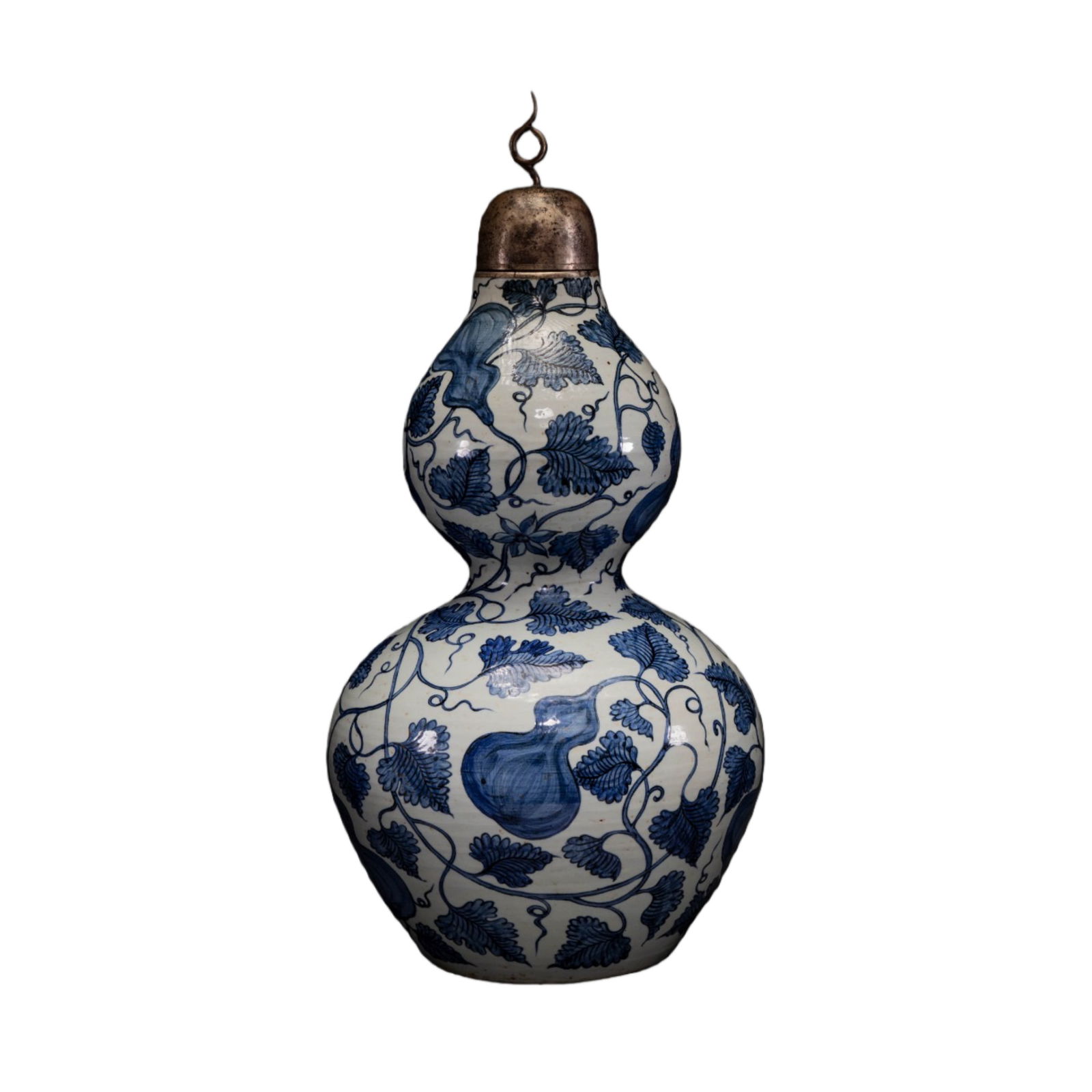 Chinese Yuan Dynasty Blue and White Gourd-Shaped Vase (1 of 9)