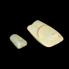 A pair of Chinese Hongshan period jade artifacts