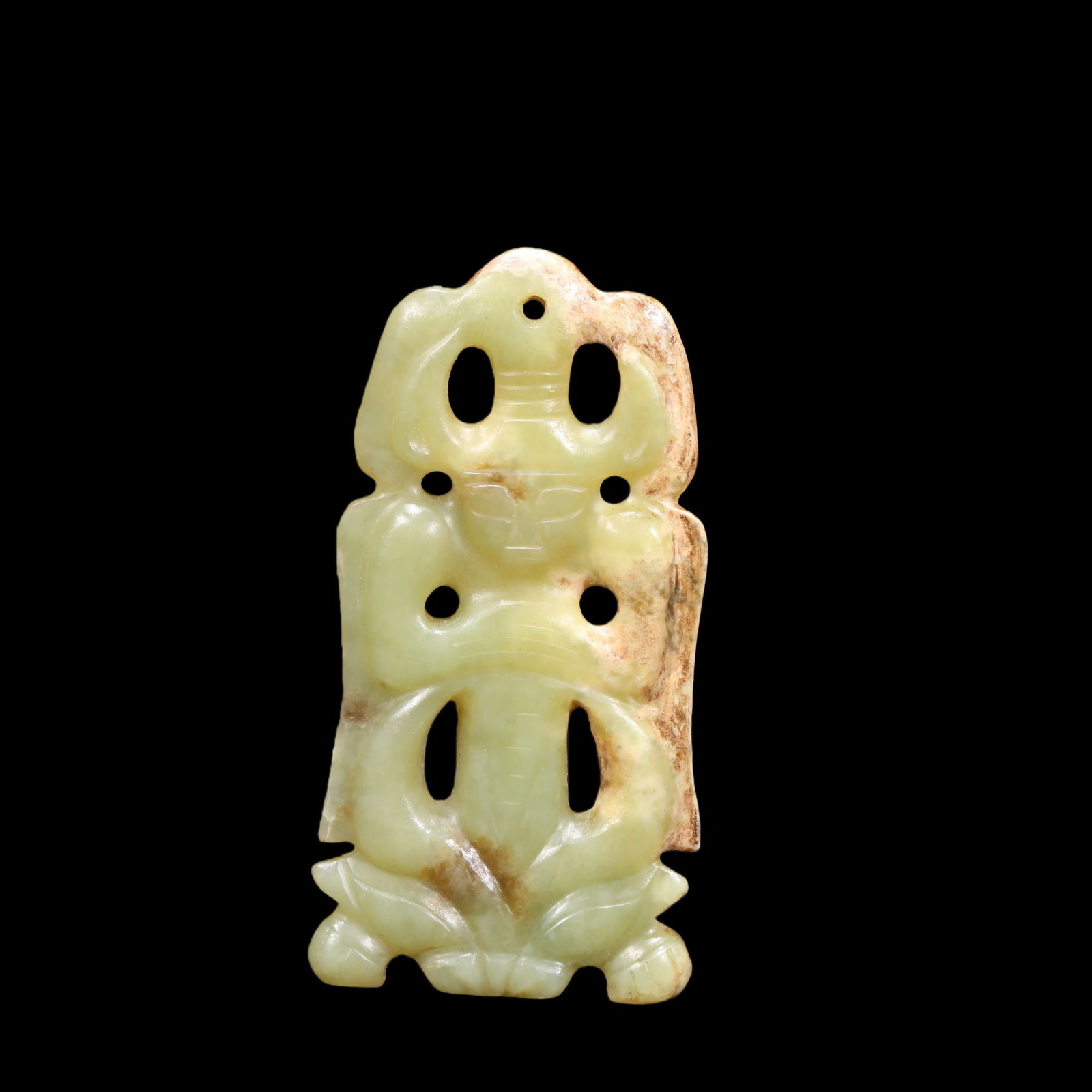 Jade deity statue from the Hongshan period in China (1 of 8)