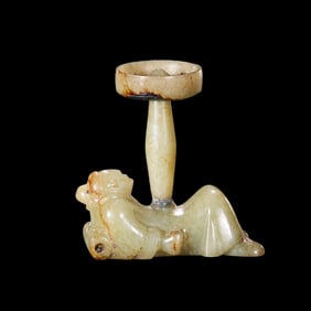Jade candlestick from the Han Dynasty in China