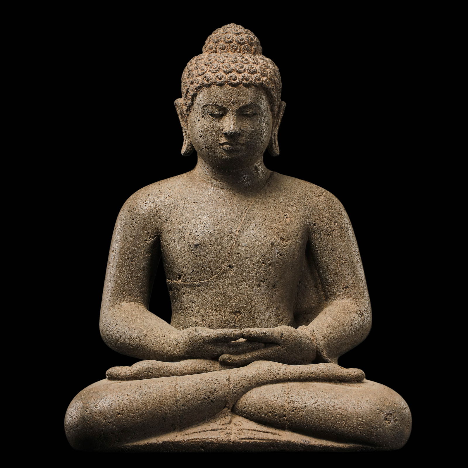 Seated Buddha statue from Gandhara, 2nd century AD (1 of 9)