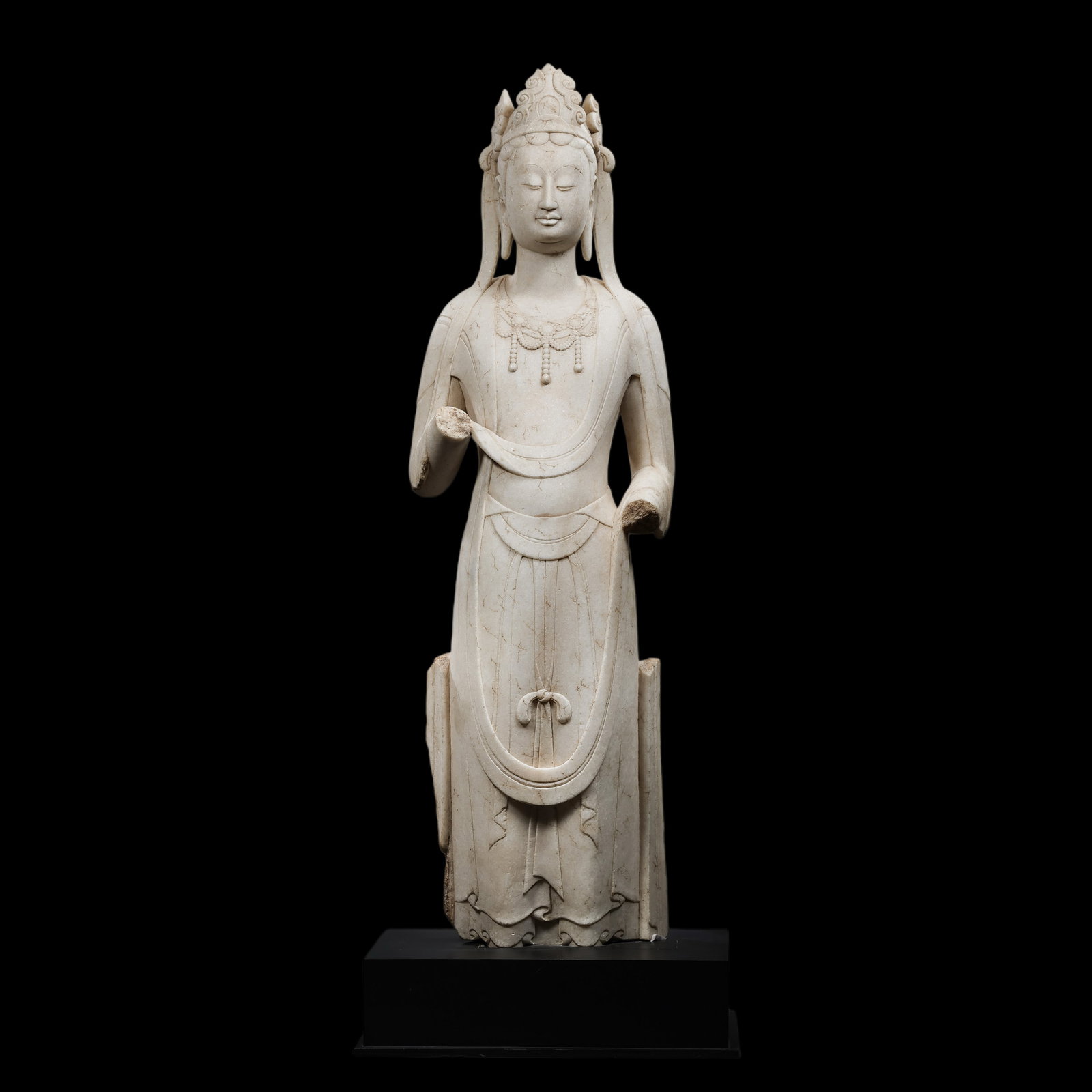 Standing White Marble Buddha Statue from the Tang Dynasty in China (1 of 12)