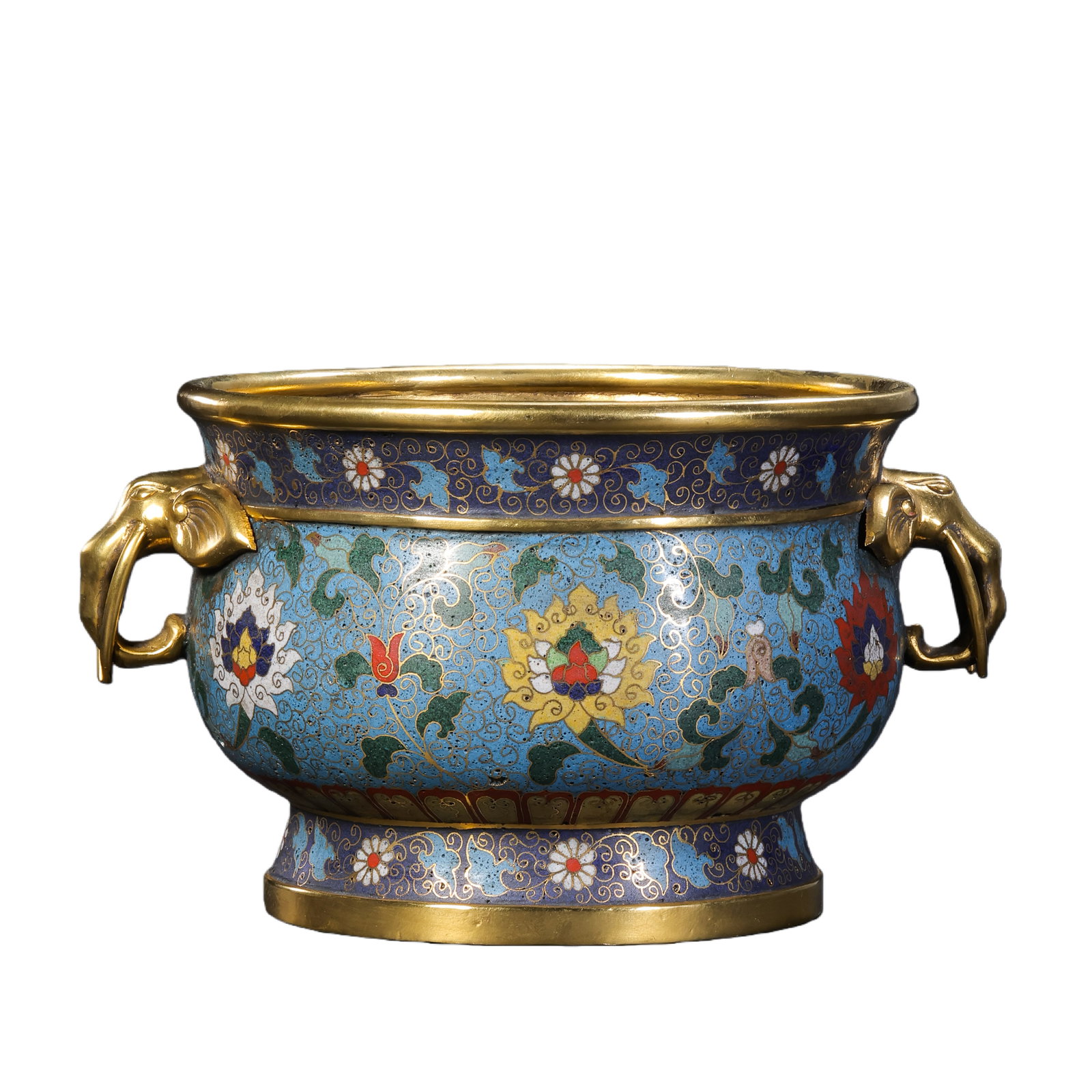Cloisonné incense burner from the Jingtai period of the Ming Dynasty (1 of 11)