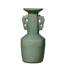 Southern Song Dynasty Longquan celadon double-eared vase