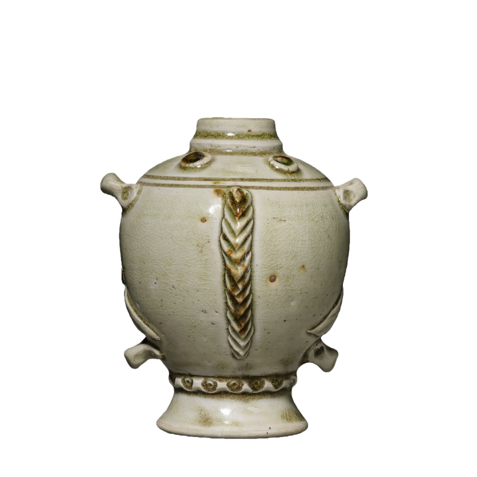 Fish-shaped Vase from Xiangzhou Kiln, Sui Dynasty, China: H. 9.5 cm.