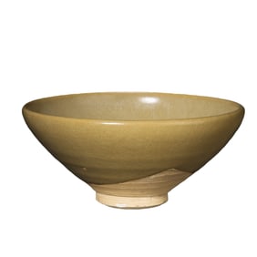 A celadon bowl from the Yaozhou kiln during the late Tang and Five Dynasties period in China.