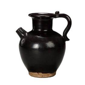 Tang Dynasty black-glazed ewer from Gongxian kiln, China