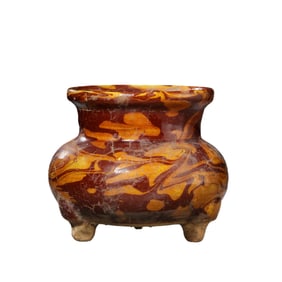 Northern Song Dynasty Chinese Glazed Tripod Incense Burner