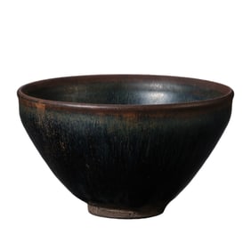 Hare's fur tea bowl from the Jian kiln of the Southern Song Dynasty, China