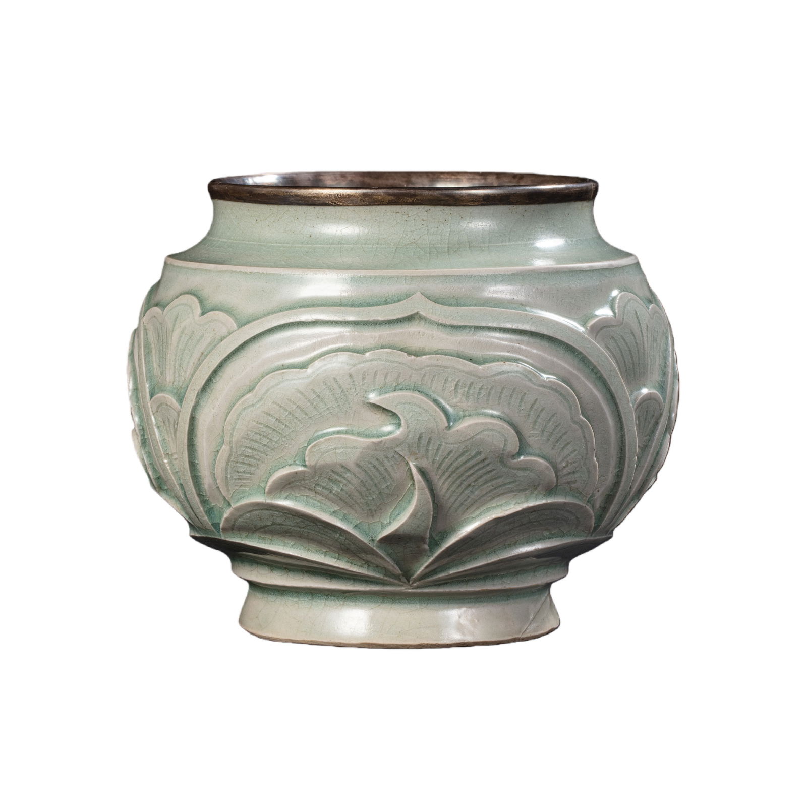 A carved floral-patterned jar from the Yaozhou kiln during the late Tang and Five Dynasties period (1 of 9)