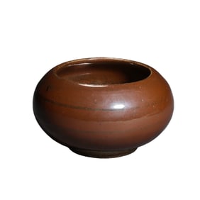 Red-glazed bowl from Yaozhou kiln in the Northern Song Dynasty, China