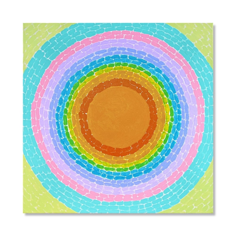 ALMA WOODSEY THOMAS (1891-1978), ATTRIBUTED TO, OIL ON CANVAS: Signed (verso) Image Dimensions: 40 x 40 in (101.6 x 101.6 cm) This painting comes with COA. Alma Woodsey Thomas occupies a pivotal place in postwar American abstraction, where color, rhythm, and