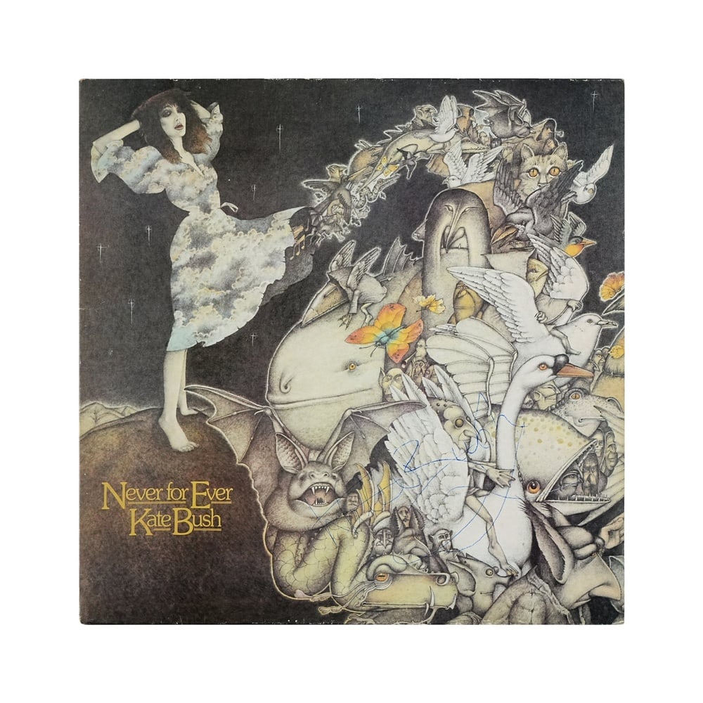 KATE BUSH SIGNED "NEVER FOR EVER" LP - 2