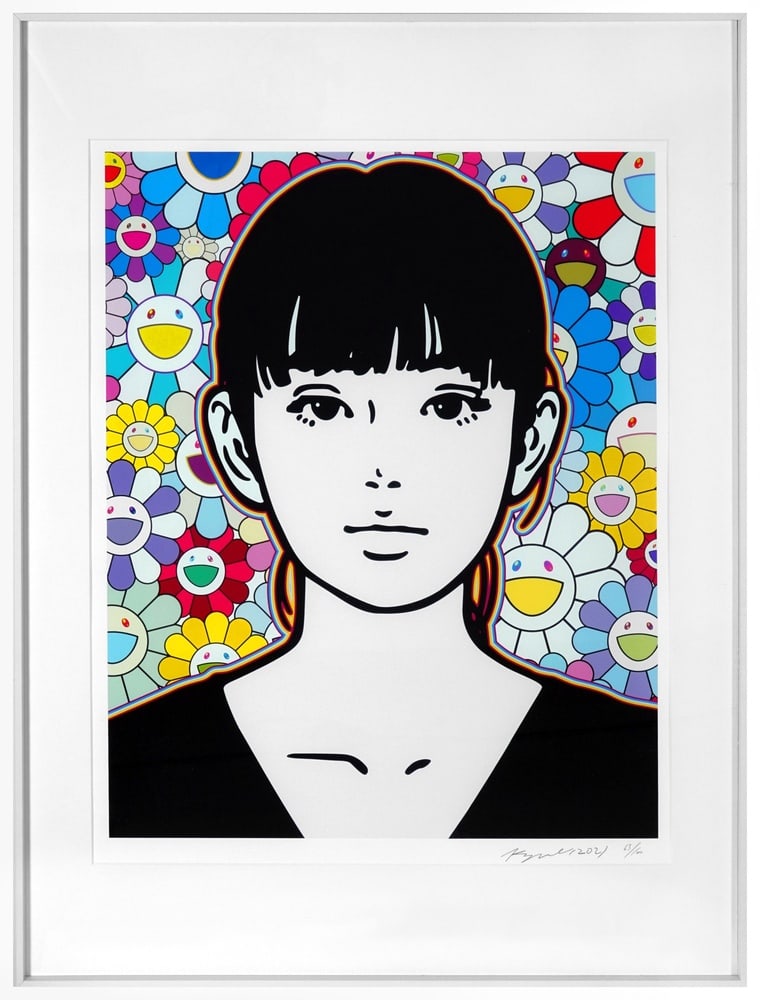 TAKASHI MURAKAMI (B.1962), OFFSET LITHOGRAPH: Signed (lower right) Image Dimensions: 23 1/4 x 18 1/8 in (59 x 46 cm) Takashi murakami (b. 1962), widely regarded as the foremost figure of contemporary japanese art, has redefined the global