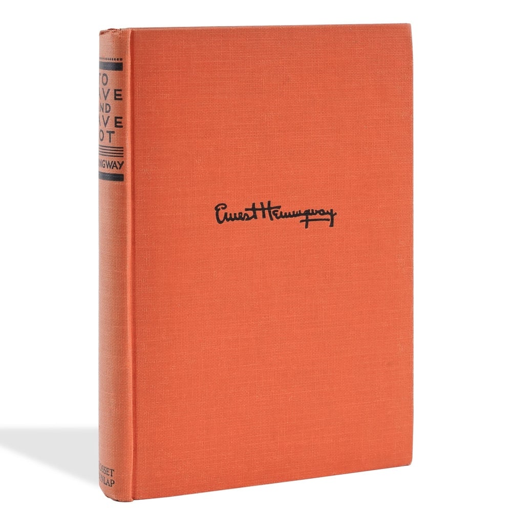 ERNEST HEMINGWAY SIGNED "TO HAVE AND HAVE NOT": 7 3/4 x 5 3/8 in (19.7 x 13.7 cm) Provenance and Authentication: This collectible has undergone a rigorous forensic evaluation. The signatures were carefully analyzed across multiple criteria,