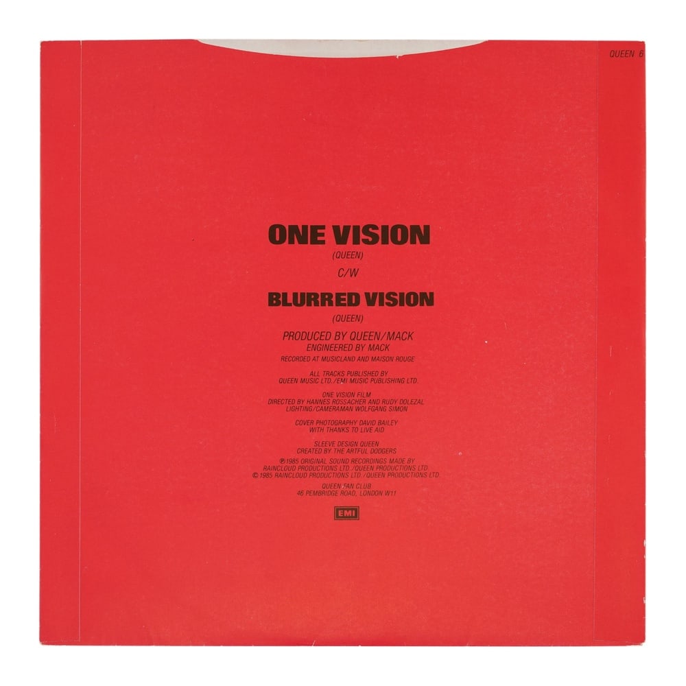 QUEEN FULLY SIGNED "ONE VISION" 7-INCH SINGLE - 4