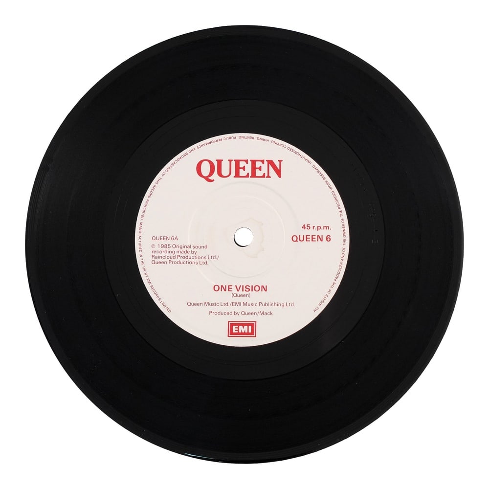 QUEEN FULLY SIGNED "ONE VISION" 7-INCH SINGLE - 5