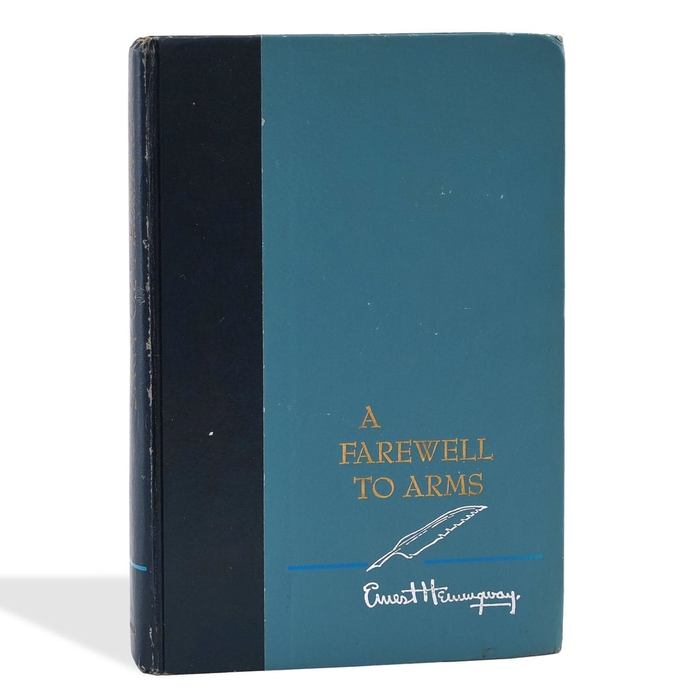 ERNEST HEMINGWAY SIGNED "A FAREWELL TO ARMS": 8 1/2 x 5 3/4 in (21.5 x 14.5 cm) Provenance and Authentication: This collectible has undergone a rigorous forensic evaluation. The signatures were carefully analyzed across multiple criteria,