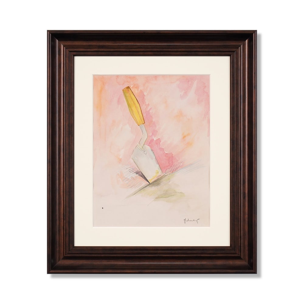 CLAES OLDENBURG (1929-2022), ATTRIBUTED TO, WATERCOLOR, GRAPHITE AND WAX CRAYON ON PAPER: Signed (lower right) Image Dimensions: 14 3/4 x 11 1/4 in (37.5 x 28.5 cm) Framed Dimensions: 23 1/8 x 19 3/4 in (58.7 x 50 cm) This painting comes with COA. Few artists transformed the ordinary objec