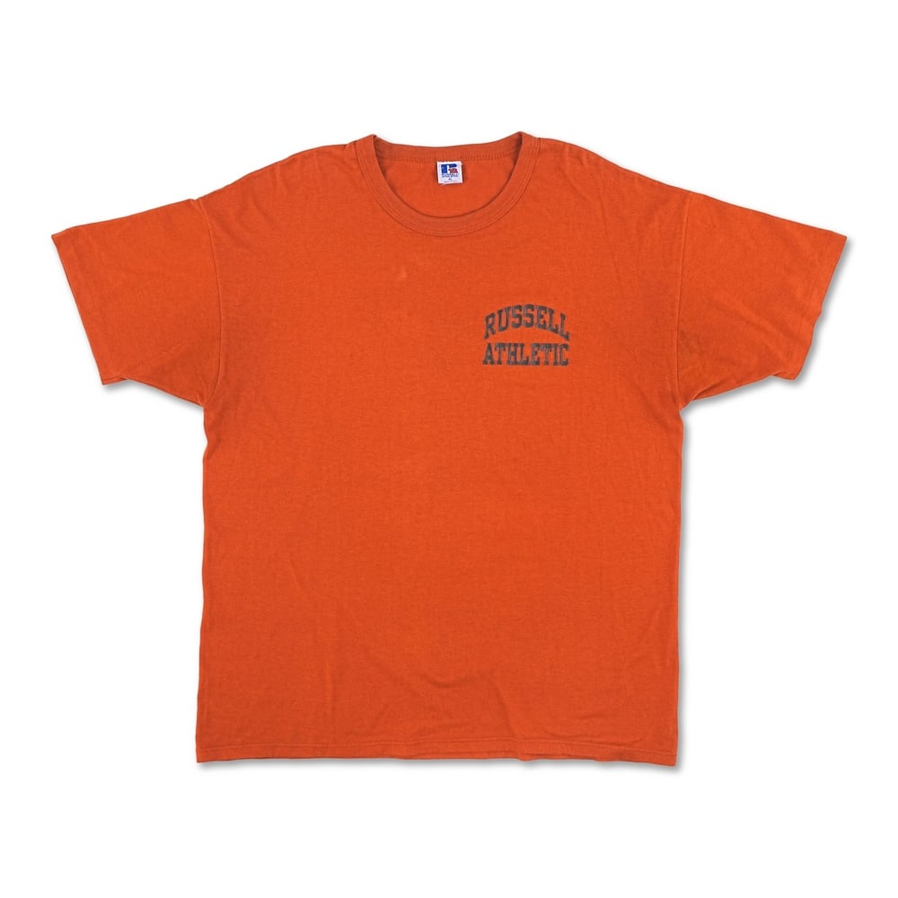 NIRVANA FULLY SIGNED RUSSELL ATHLETIC VINTAGE T-SHIRT: Size: XL Provenance and Authentication: This collectible has undergone a rigorous forensic evaluation. The signatures were carefully analyzed across multiple criteria, including ink deposition,