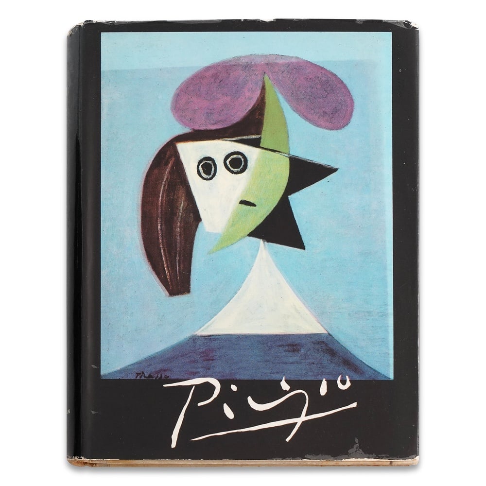 PABLO PICASSO SIGNED BOOK "PICASSO": 8 1/2 x 6 3/8 in (21.5 x 16.3 cm) Provenance and Authentication: This collectible has undergone a rigorous forensic evaluation. The signatures were carefully analyzed across multiple criteria,
