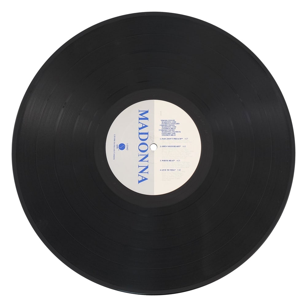 MADONNA SIGNED "TRUE BLUE" LP - 4