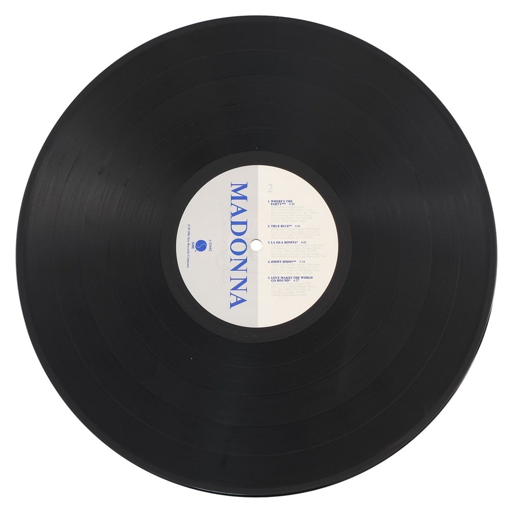 MADONNA SIGNED "TRUE BLUE" LP - 5