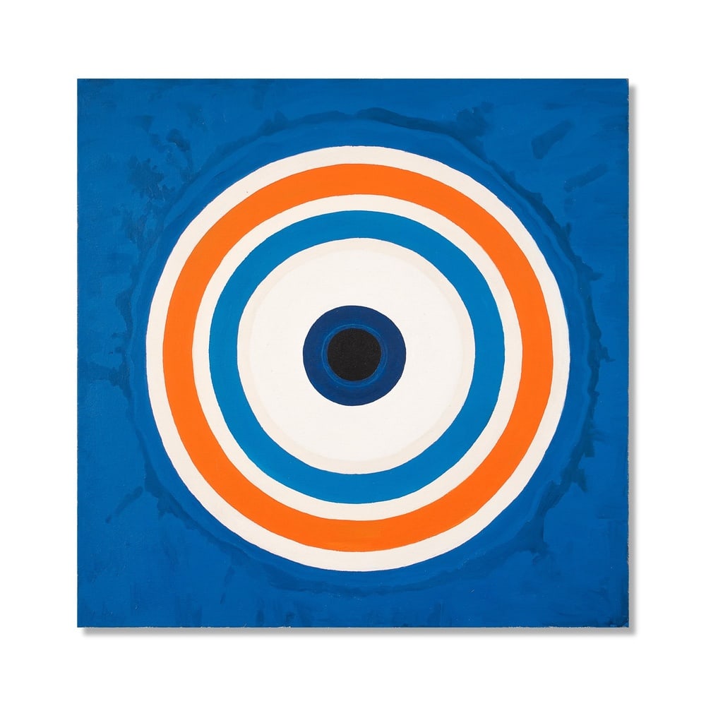 KENNETH NOLAND (1924-2010), ATTRIBUTED TO, ACRYLIC ON CANVAS: Signed (verso) Image Dimensions: 33 3/4 x 33 3/4 in (85.8 x 85.8 cm) This painting comes with COA. Kenneth Noland stands as one of the most influential figures of post-war American abstraction,