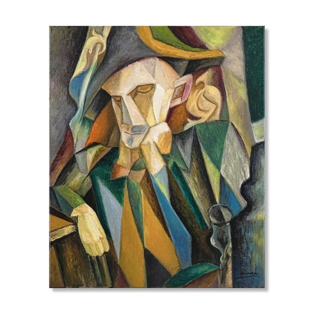 PABLO PICASSO (1881-1973), ATTRIBUTED TO, OIL ON CANVAS: Signed (lower right) Image Dimensions: 28 3/4 x 23 3/4 in (73 x 60 cm) This painting comes with COA. Pablo Picasso stands as one of the most influential artists in the history of modern art. Together