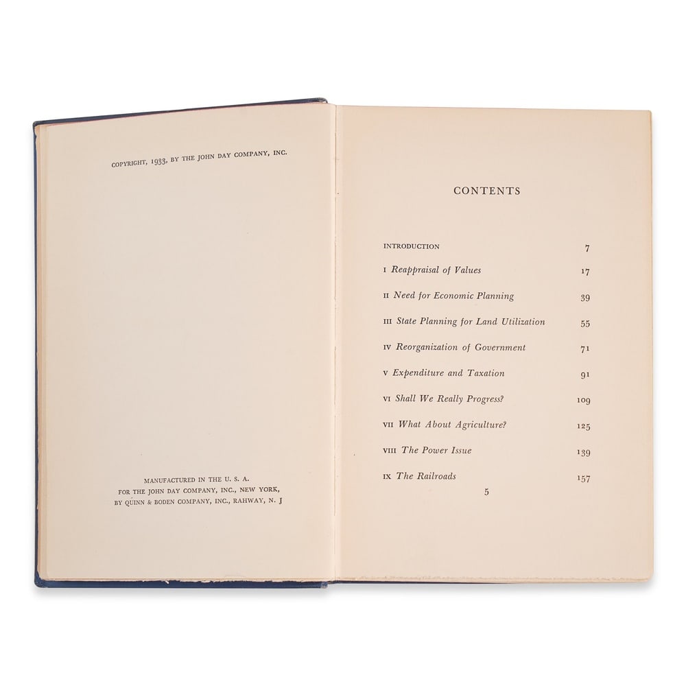 FRANKLIN D. ROOSEVELT SIGNED LOOKING FORWARD BOOK - 4
