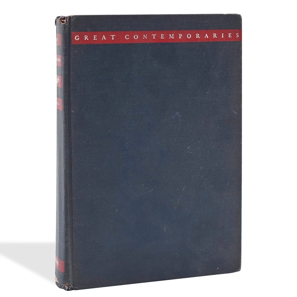WINSTON CHURCHILL SIGNED "GREAT CONTEMPORARIES" 1937 PUTNAM EDITION: 9 1/4 x 6 1/8 in (23.5 x 15.7 cm) Provenance and Authentication: This collectible has undergone a rigorous forensic evaluation. The signatures were carefully analyzed across multiple criteria, includi