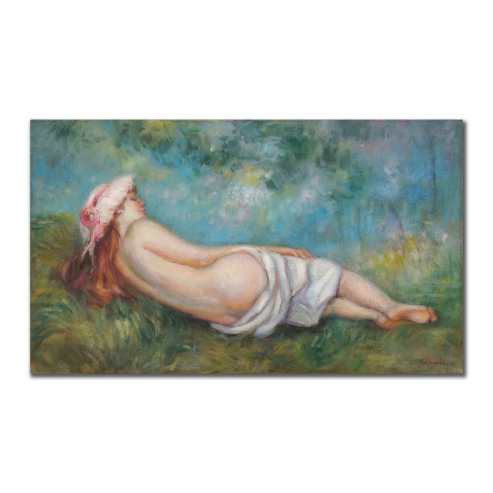 PIERRE-AUGUSTE RENOIR (1841-1919), ATTRIBUTED TO, OIL ON CANVAS: Signed (lower right) Image Dimensions: 69 x 40.5 cm (27 1/4 x 16 in) This painting comes with COA. Pierre-Auguste Renoir (1841-1919) was one of the founding figures of French Impressionism, renowned