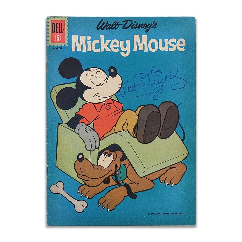 WALT DISNEY SIGNED "WALT DISNEY'S MICKEY MOUSE" (MARCH 1962) (1 of 3)