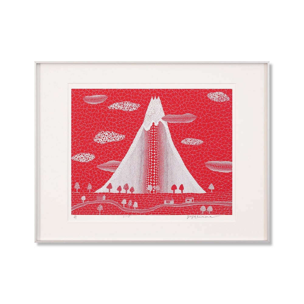 YAYOI KUSAMA (B.1929), SILKSCREEN PRINT: Signed (lower right) Image Dimensions: 18 1/2 x 15 1/8 in (47 x 38.5 cm) Framed Dimensions: 25 3/4 x 19 7/8 in (65.5 x 50.5 cm) Yayoi Kusama (b. 1929) stands as one of the most iconic and influential 