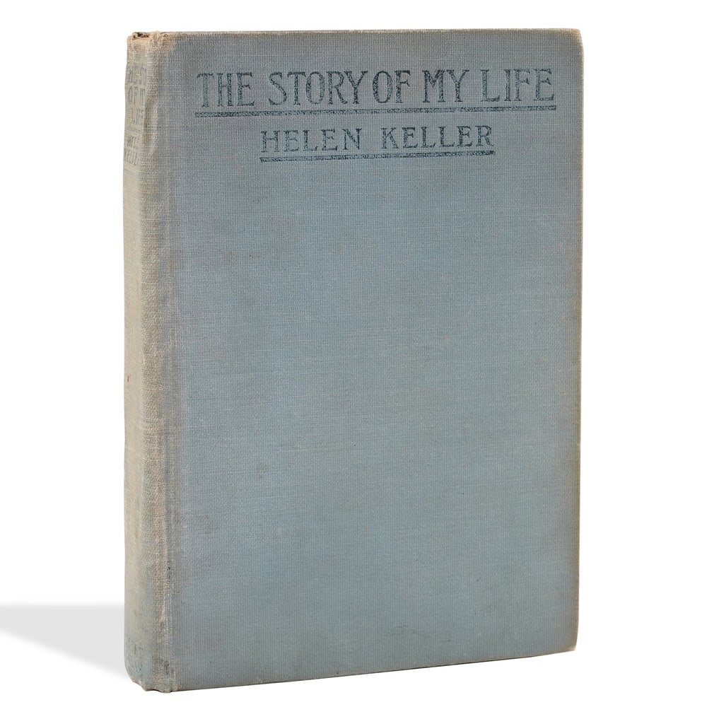 HELEN KELLER INSCRIBED THE STORY OF MY LIFE: 7 3/4 x 5 1/4 in (19.7 x 13.3 cm) Provenance and Authentication: This collectible has undergone a rigorous forensic evaluation. The signatures were carefully analyzed across multiple criteria,