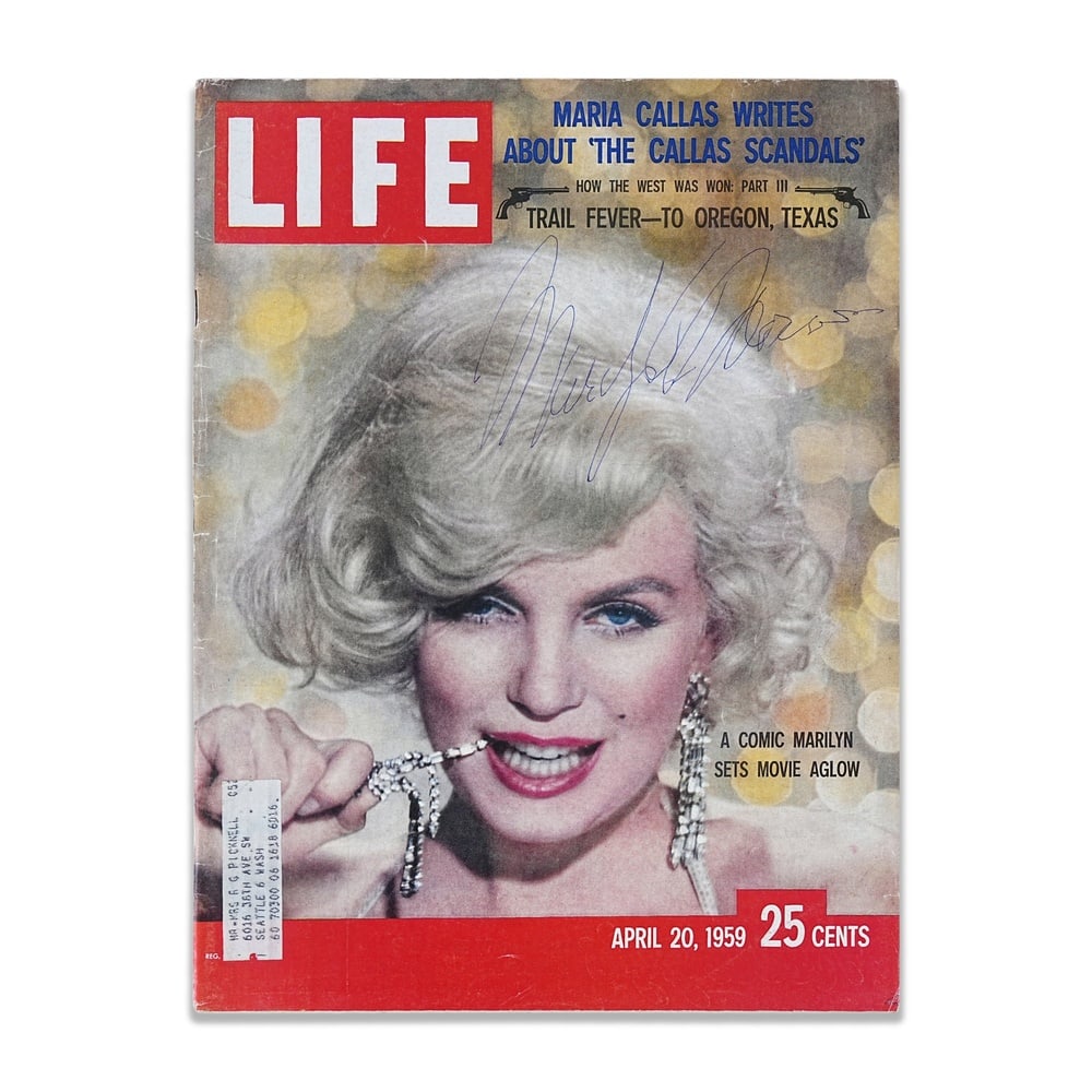 MARILYN MONROE SIGNED LIFE MAGAZINE (APRIL 20, 1959) (1 of 3)