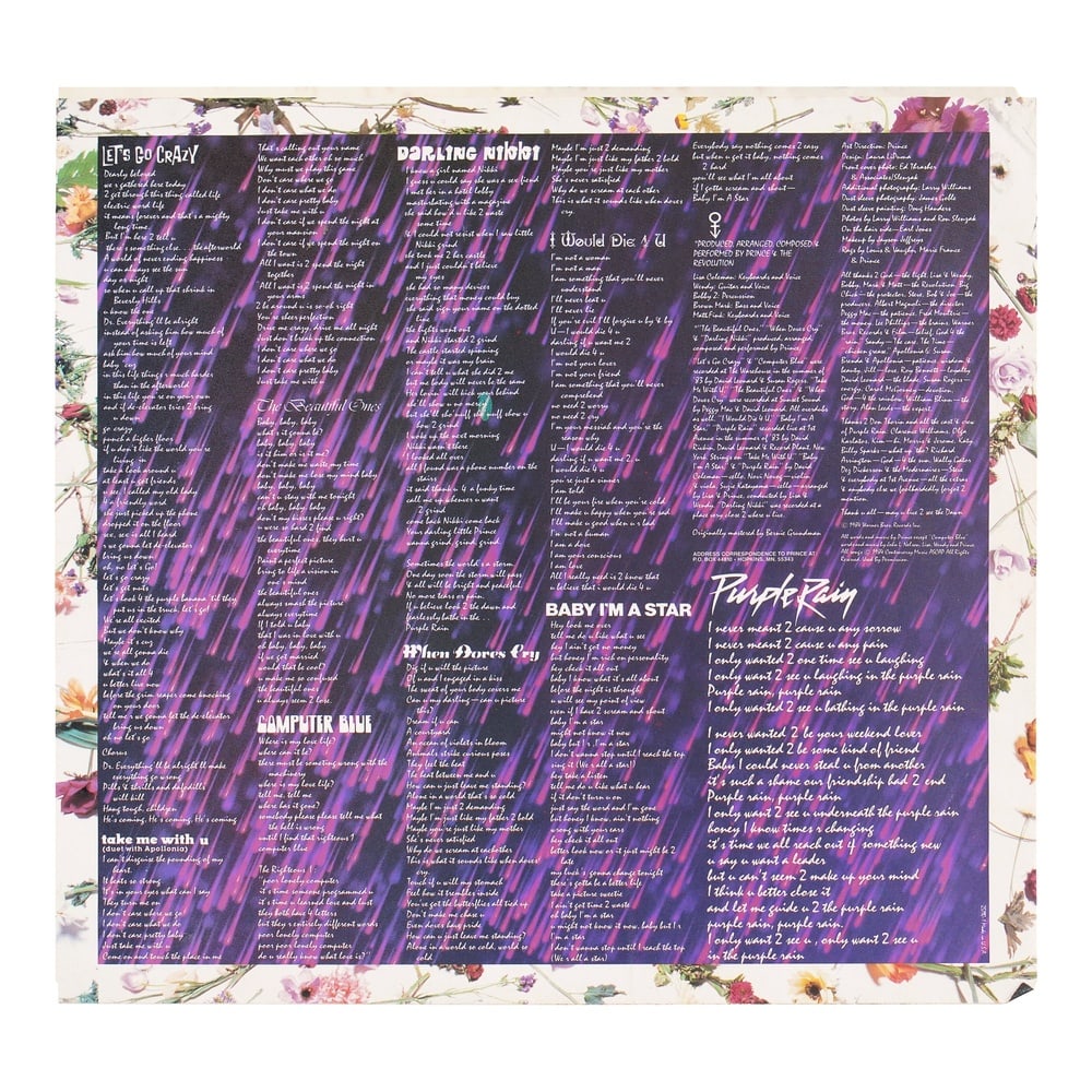PRINCE SIGNED "PURPLE RAIN" LP - 4