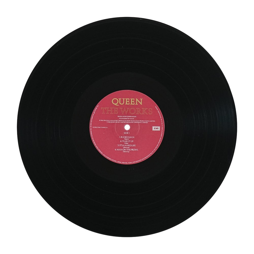 QUEEN FULLY SIGNED "THE WORKS" LP - 6