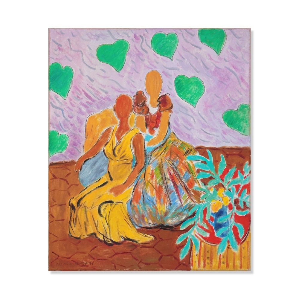 HENRI MATISSE (1869-1954), ATTRIBUTED TO, OIL ON CANVAS: Signed (lower left) Image Dimensions: 28 5/8 x 23 5/8 in (72.8 x 60.1 cm) This painting comes with COA. Henri Matisse stands among the defining masters of twentieth-century art. Throughout his long