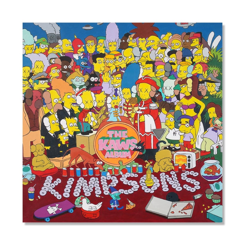 KAWS (B.1974), ATTRIBUTED TO, ACRYLIC ON CANVAS: Signed (verso) Image Dimensions: 29 1/2 x 29 1/2 in (75 x 75 cm) This painting comes with COA. KAWS has become one of the defining artists of contemporary popular culture, celebrated for transforming 